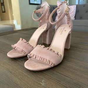 Kate Spade Suede Heel in Blush